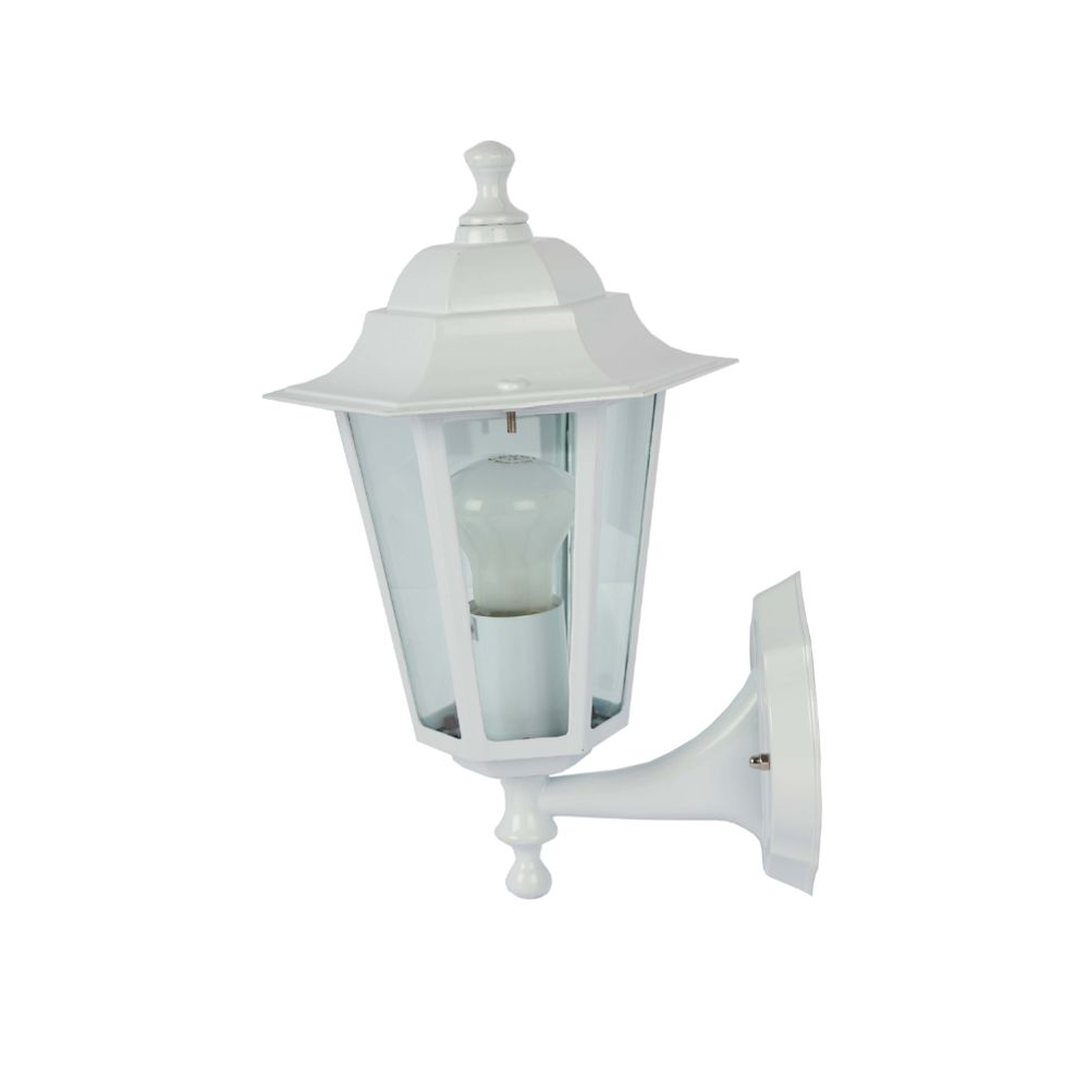 Seinalatern alumise kinnitusega, valge