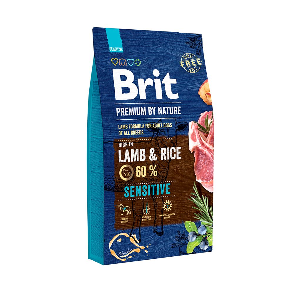 Brit Premium by Nature Sensitive koiranruoka lammas herkkälle vatsalle 8 kg