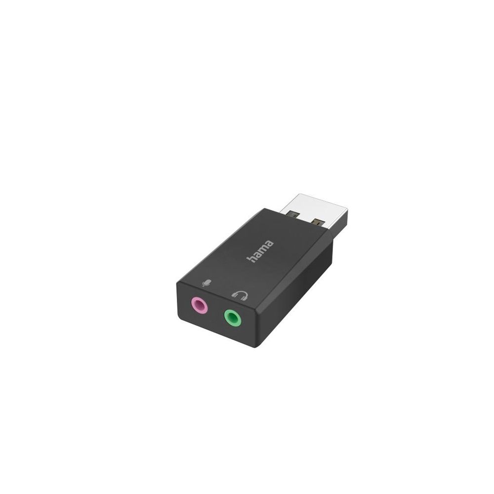 Hama USB-A ljudadapter, USB-A hane - 2 x 3,5 mm hona