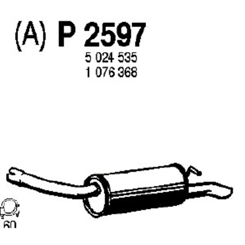 Takaäänenvaimentaja 14-2607