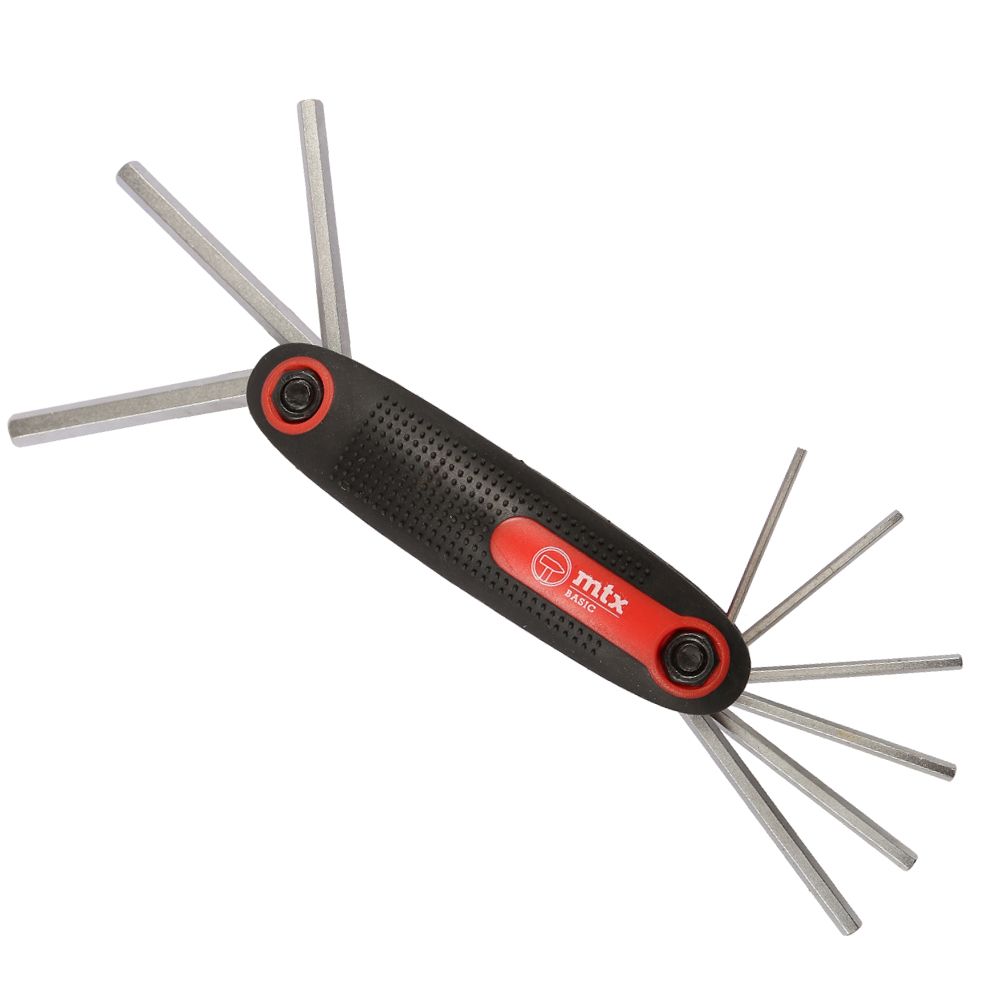 MTX Tools Basic 17-osaline kuuskantvõtmete komplekt, mm/tollimõõt, 1,5—8,0 mm & 5/64"
