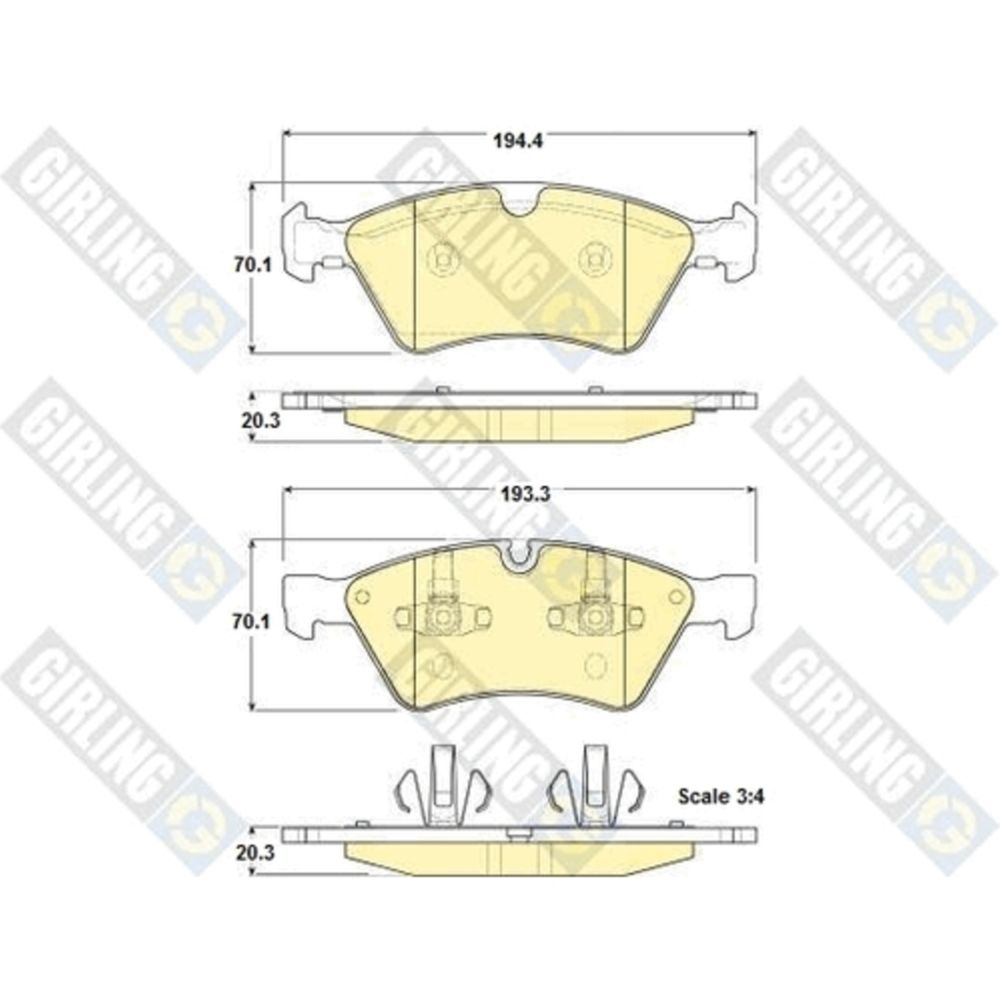 Piduriklotside komplekt 97-22868