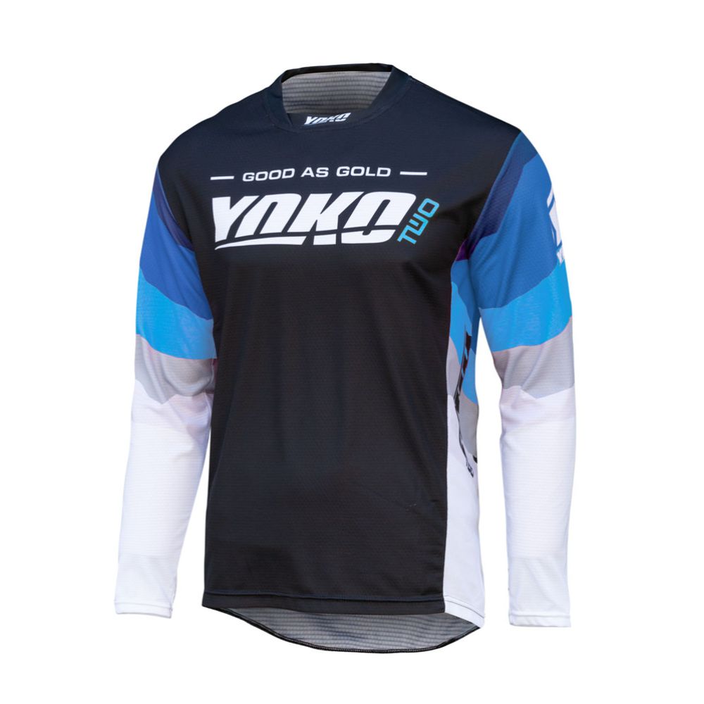 Yoko Two crosströja för barn svart/vit/blå