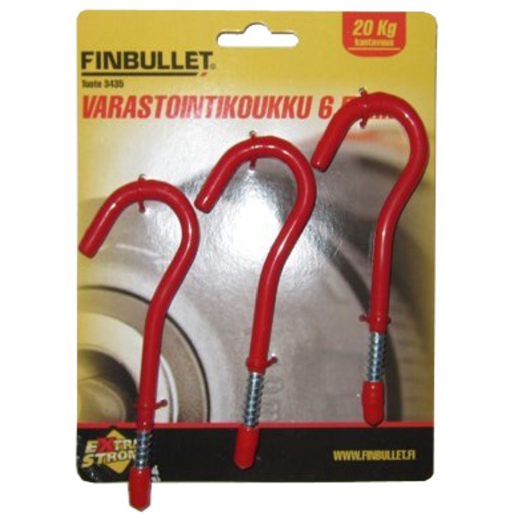Riputuskonks 6,5 mm max. 20 kg 3 tk