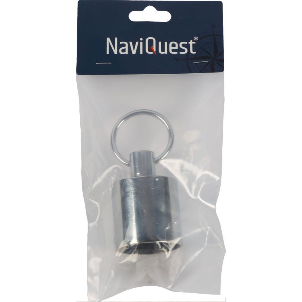 Naviquest ändbeslag med ring för 36 mm lina, krom