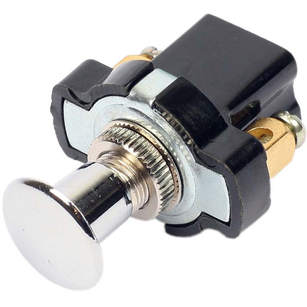 Vetokatkaisija on-off krominupilla12V/5A lyhyt