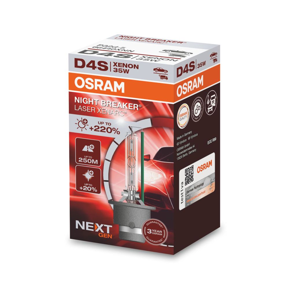 Osram Night Breaker Laser Xenarc Xenon-D4S NextGen +220% 42 V / 35 W