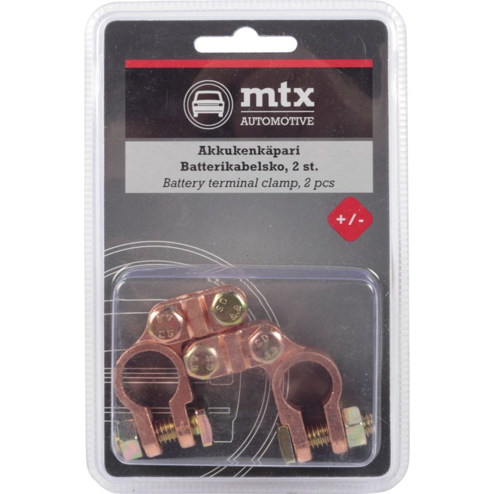 MTX Automotive akuklemmid STD +/- nurkne, 2 tk