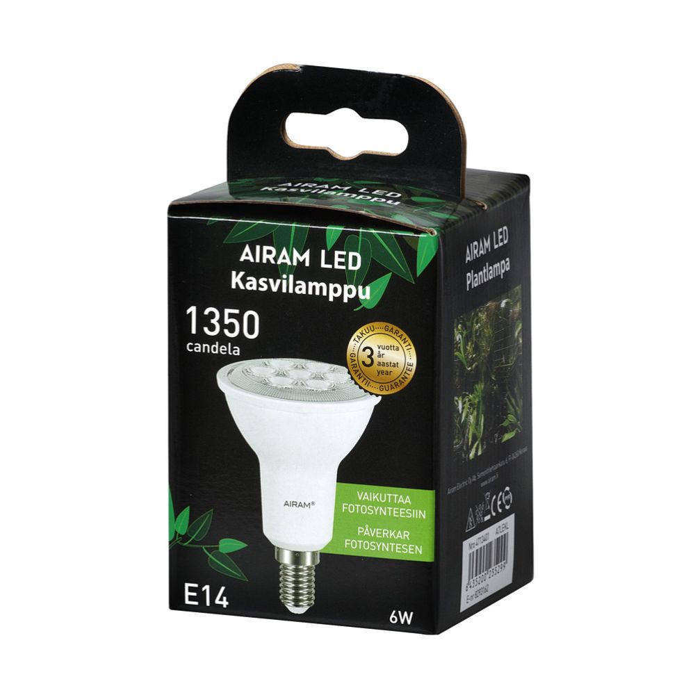 Airam LED kasvilamppu E14 6,2W 3500K 400 lm