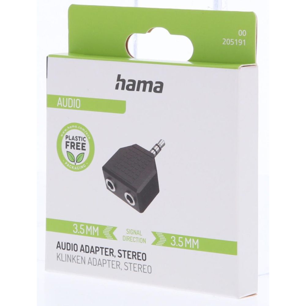 Hama Audioadapteri, 3,5 mm uros - 2 x 3,5 mm naaras