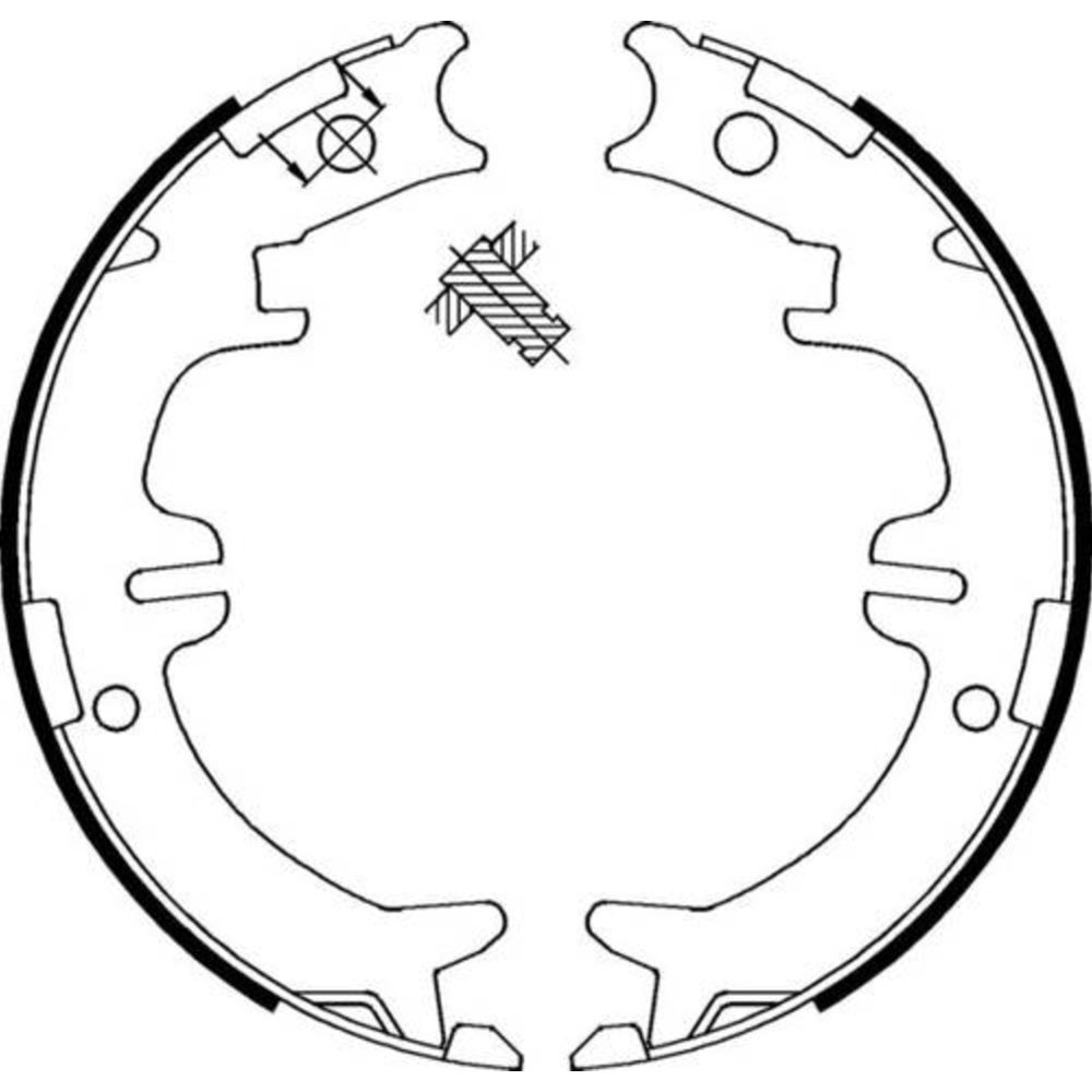 Bromsbackar, sats, parkeringsbroms 22-3471