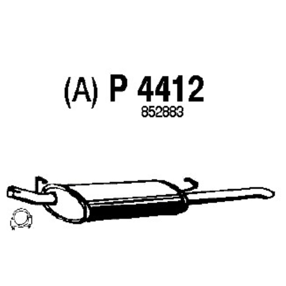 Takaäänenvaimentaja 14-4412