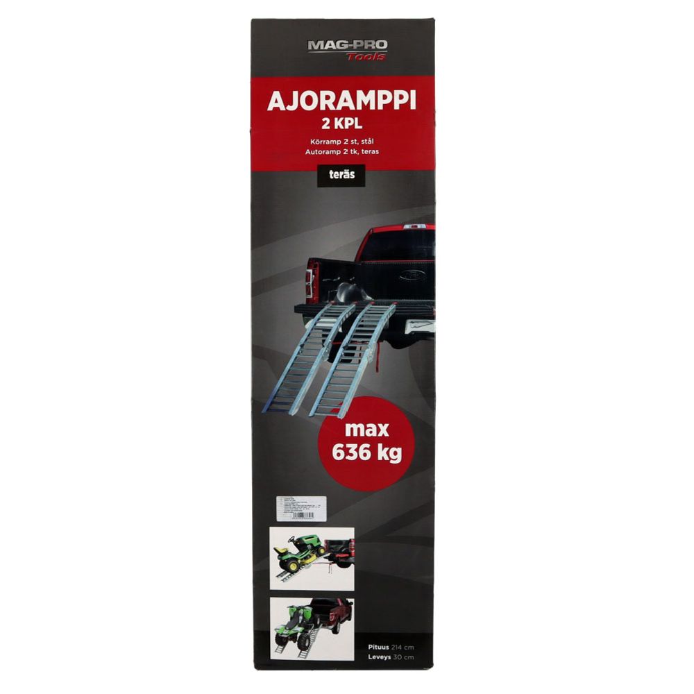 Lastramp hopfällbar 213 cm x 30,5 cm 635 kg 2 st.