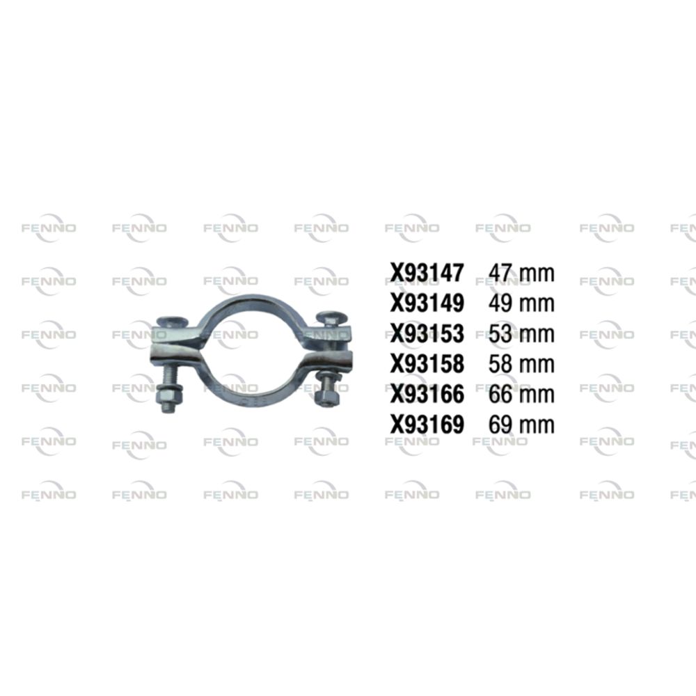 Pakoputkikiristin PSA ø47 mm