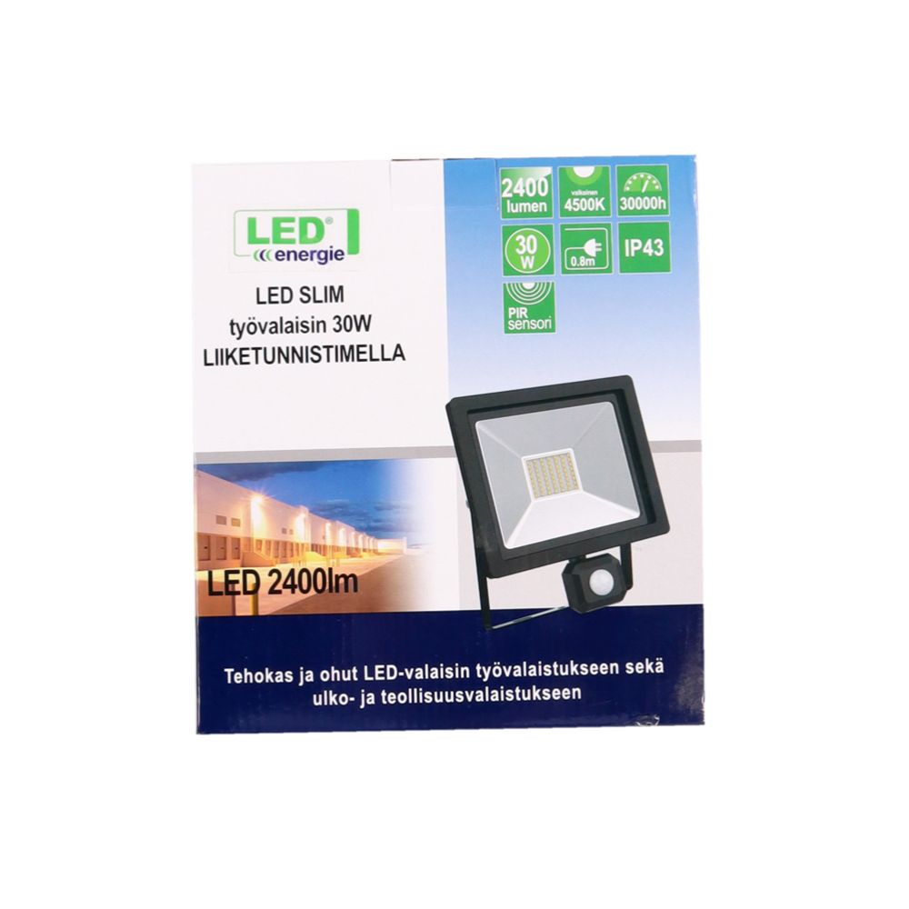 Led Energie Slim LED-valonheitin liiketunnistimella 30 W 2400 lm 4500 K