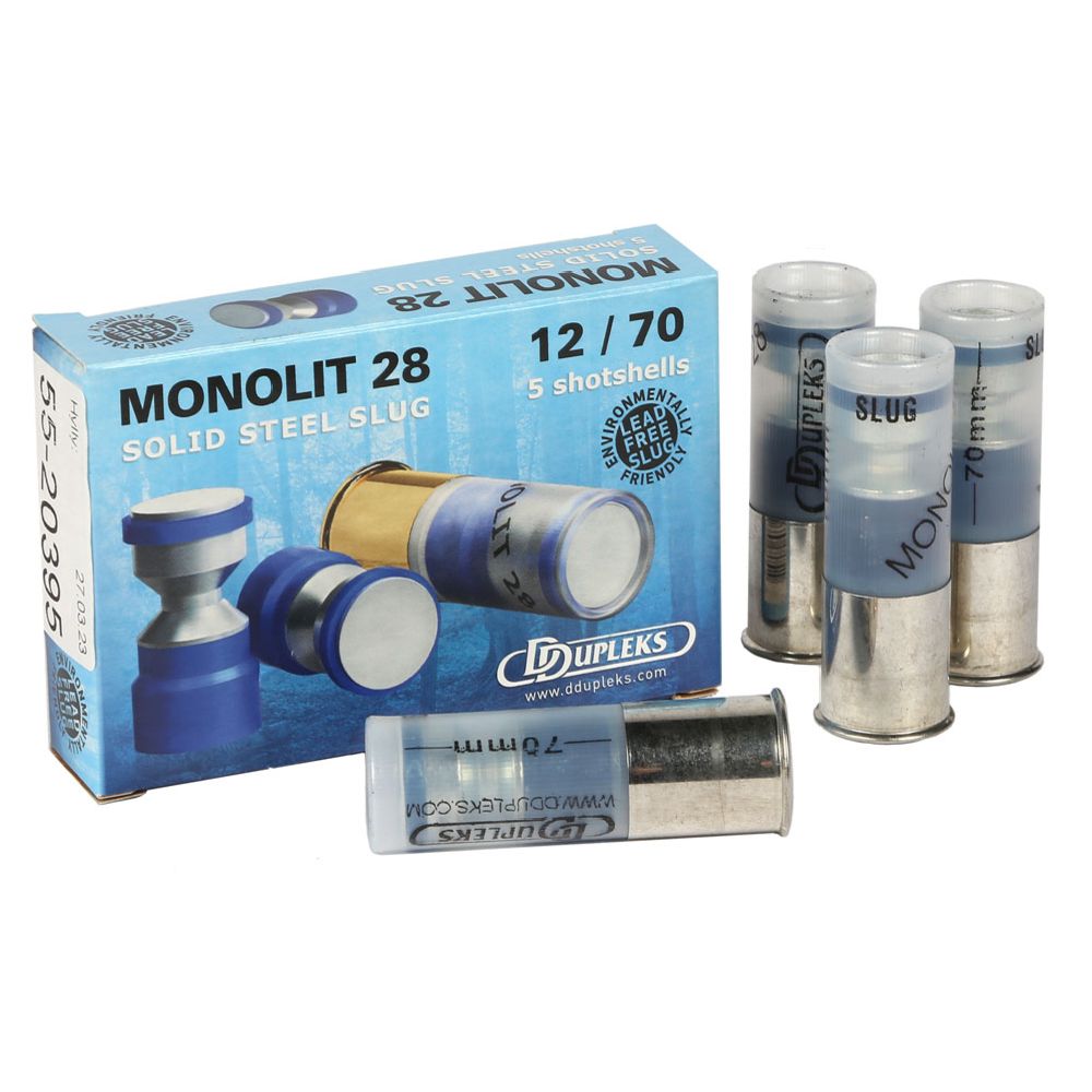 DDupleks Slug Monolit 12/70 28g Solid steel, 445 m/s 5 kpl