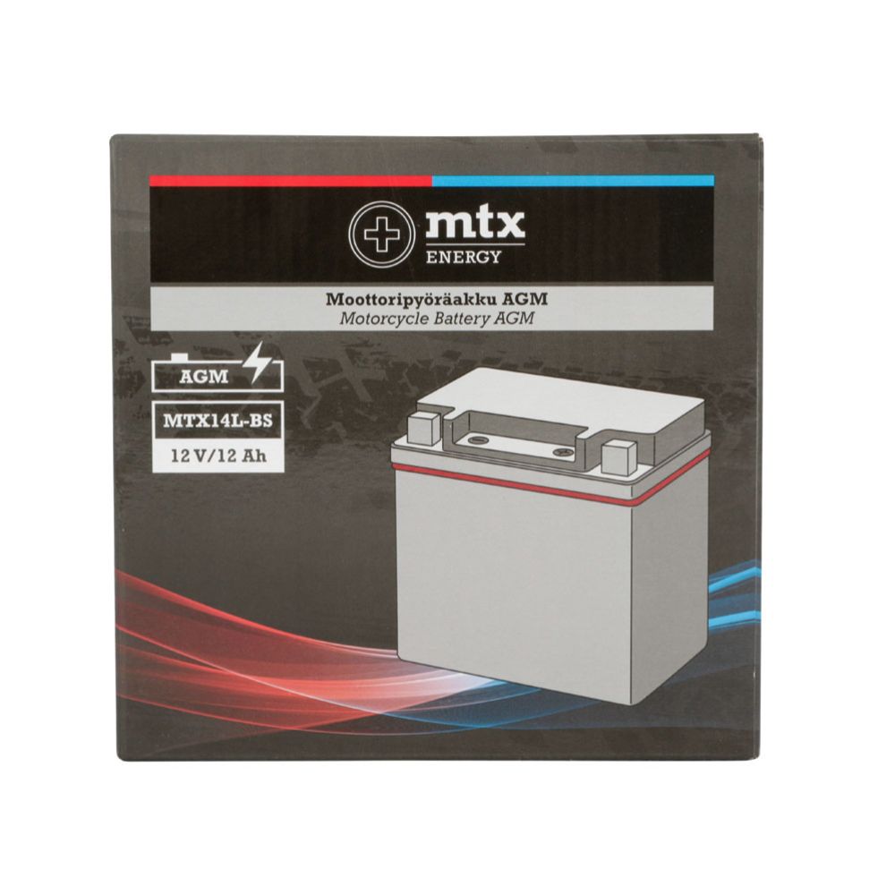 MTX Energy AGM-akku 12V 12Ah "MTX14L-BS" (P150xL87xK145mm)