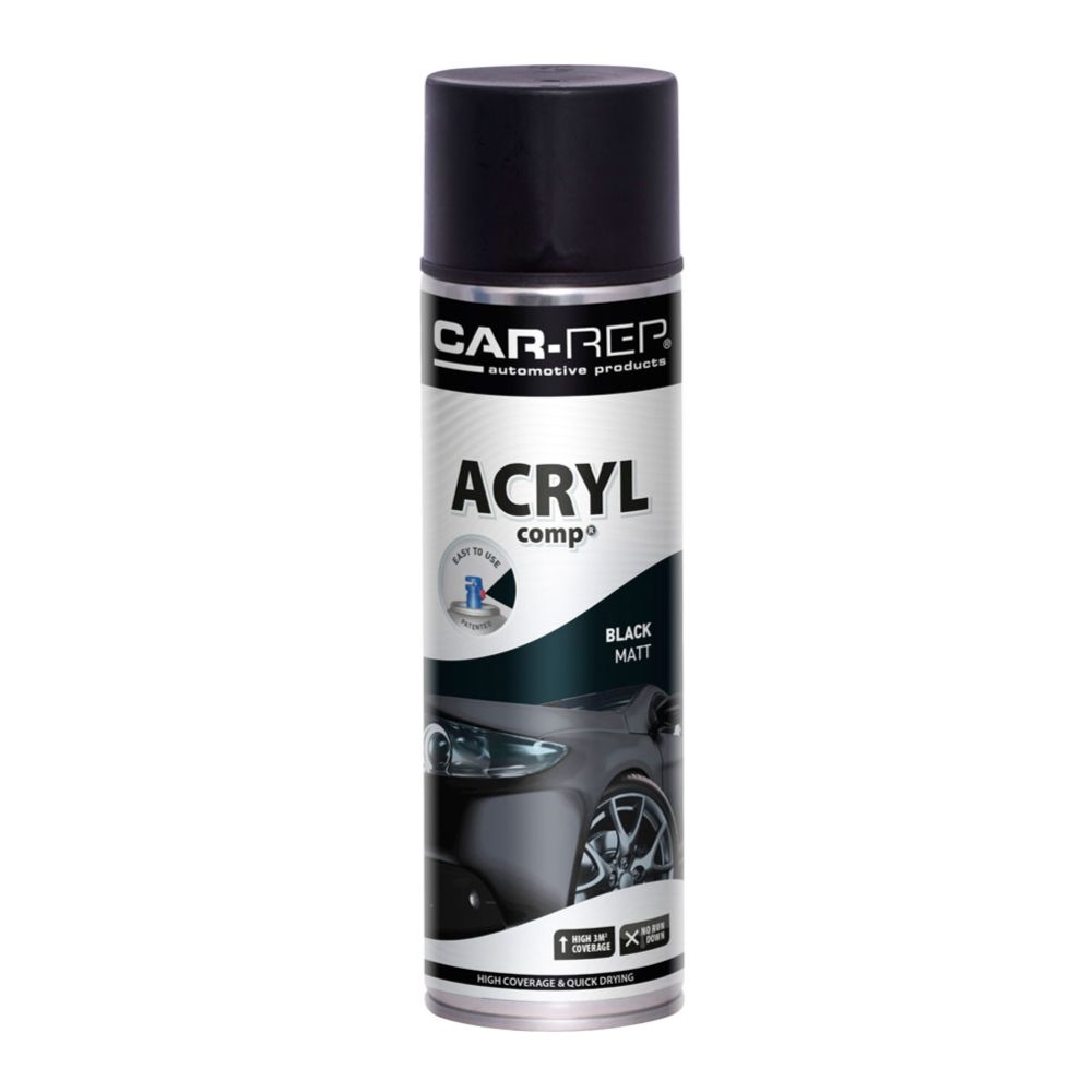 CAR-REP ACRYLcomp Akryylimaali musta matta 500 ml