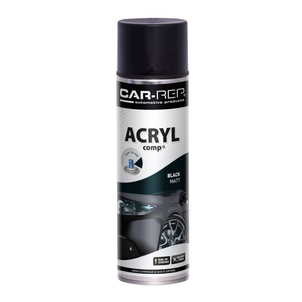 CAR-REP ACRYLcomp akrüülvärv must matt 500 ml
