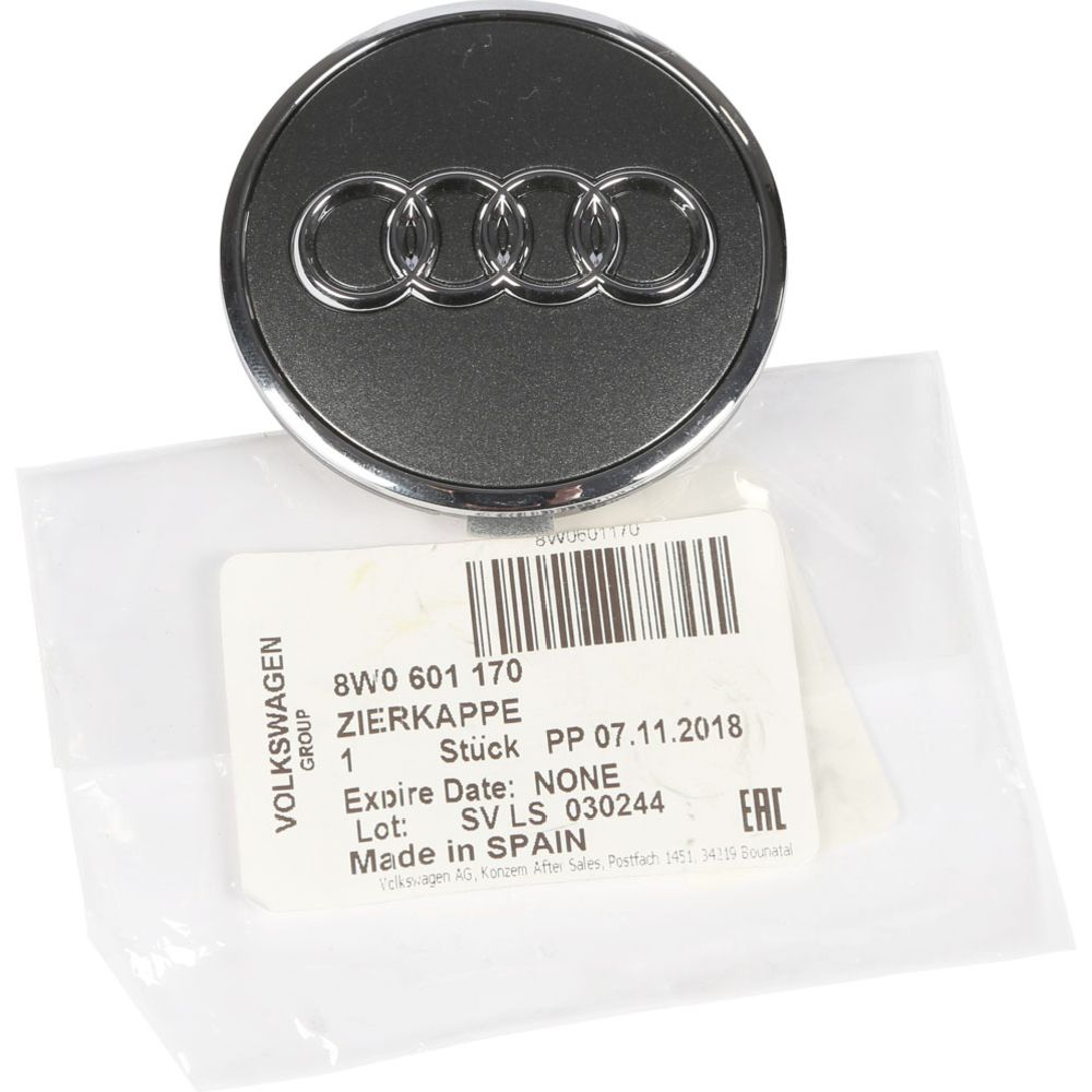 Vanteen keskiömerkki tummanharmaa ø60mm Audi alkuperäinen