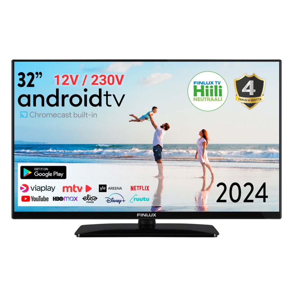 FINLUX 32" M8 Android Smart Led-televisio 12 V / 230 V