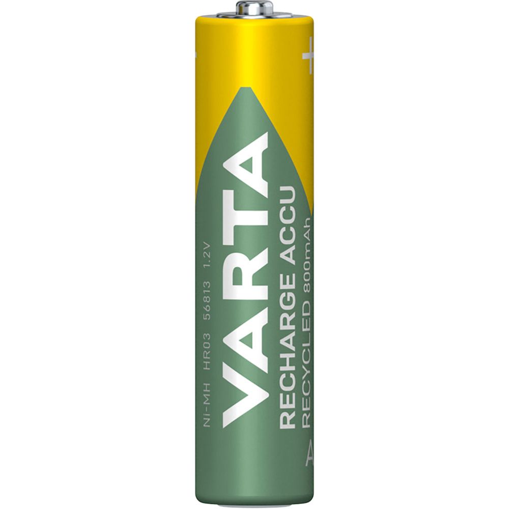 VARTA Recycled Accu AAA 800 mAh batteripaket 4 st.