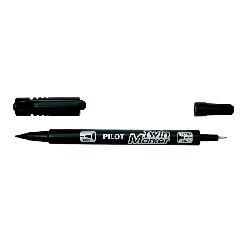Pilot Twin Marker merkkauskynä extrafine/fine musta