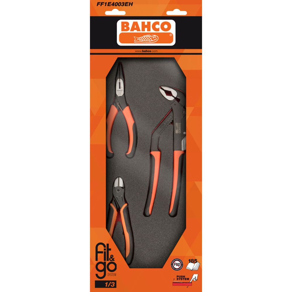 Bahco FF1E4003EH pihtisarja työkaluvaunuun 3 osaa