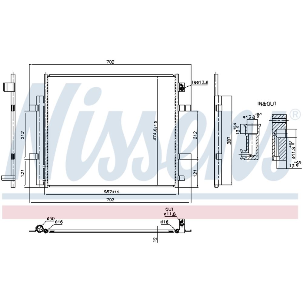 Ilmastointilaitteen lauhdutin 30-05030