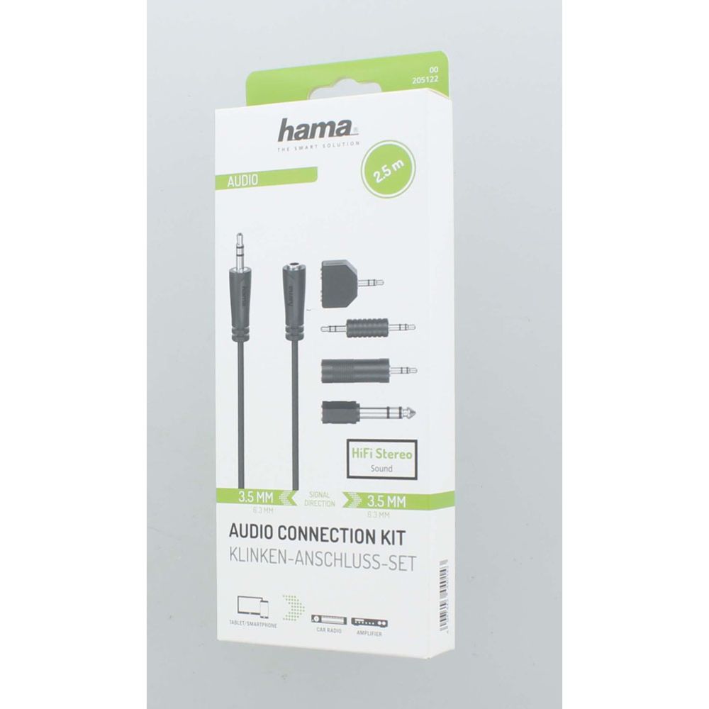 Hama audioadaptersats, 5 delar, 3,5 mm/6,3 mm, 2,5 m