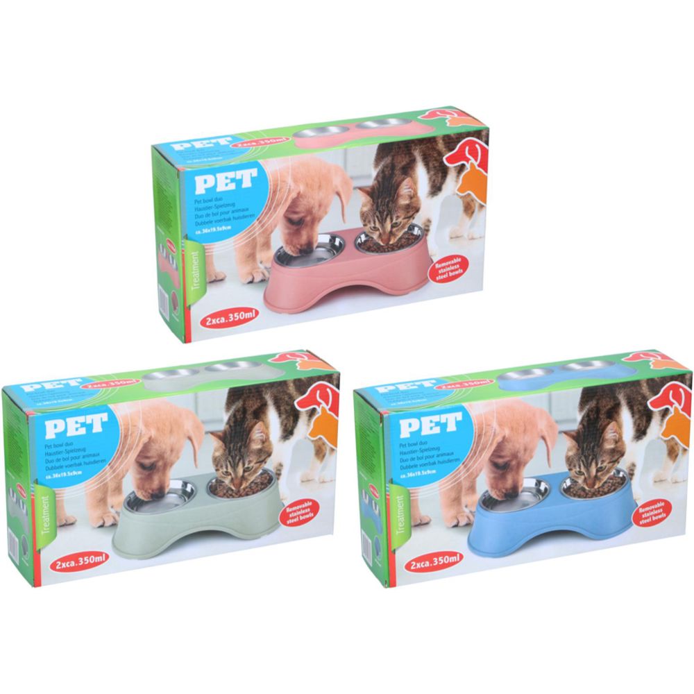 Pet Treatment Lemmikin tuplaruokakuppi 2 x 350 ml