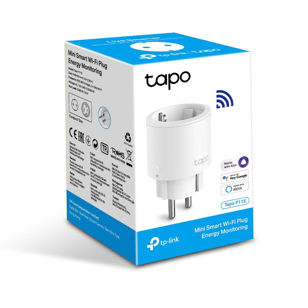 TP-LINK Tapo P115(1-pack) Mini Smart Wi-Fi pistorasia