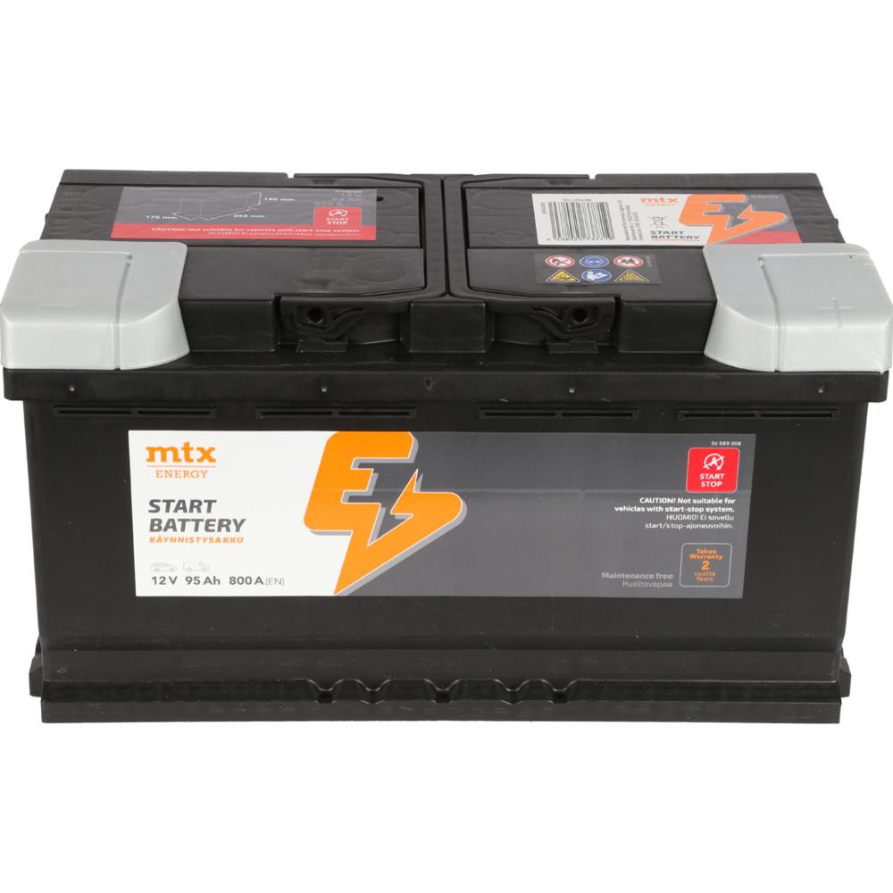 MTX Energy käivitusaku, 95 Ah / 800 A, P 353 x L 175 x K 190, -+