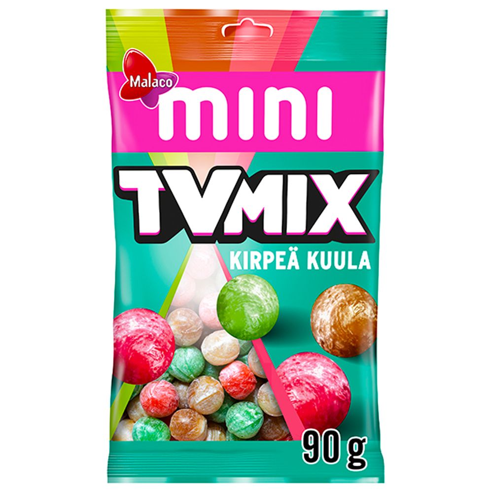 Malaco TV Mix Mini Kirpeä Kuula makeissekoitus 90g