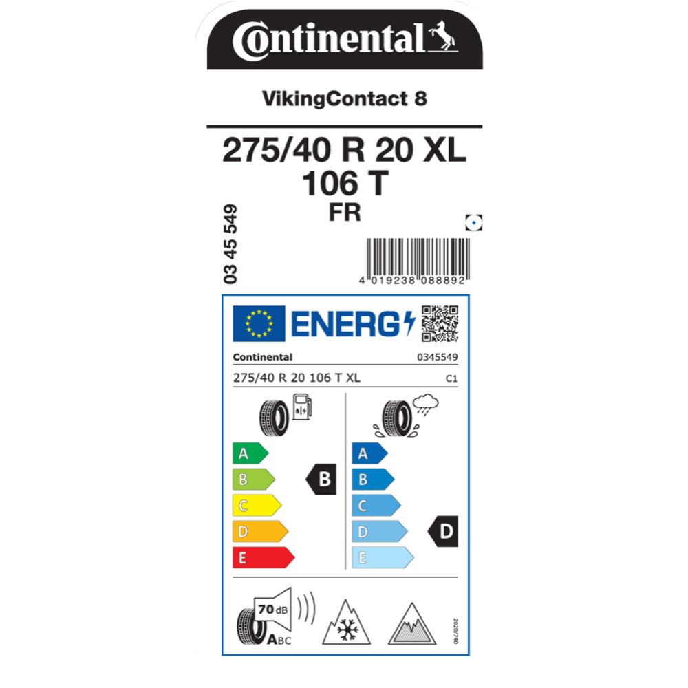 Continental VikingContact 8 275/40 R20 106T XL friktionsdäck