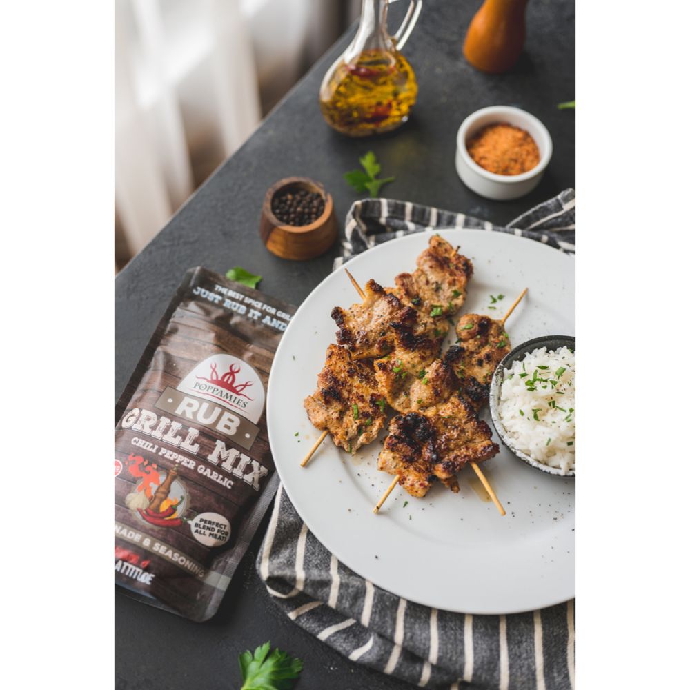 Poppamies Rub Grill Mix chili-pepper-garlic mausteseos 200 g