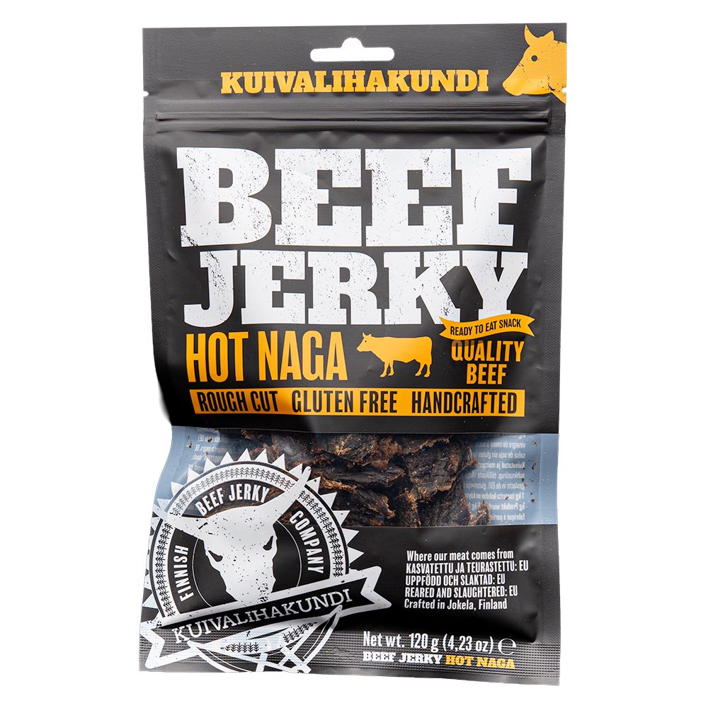 Kuivalihakundi Beef Jerky Hot Naga 120g