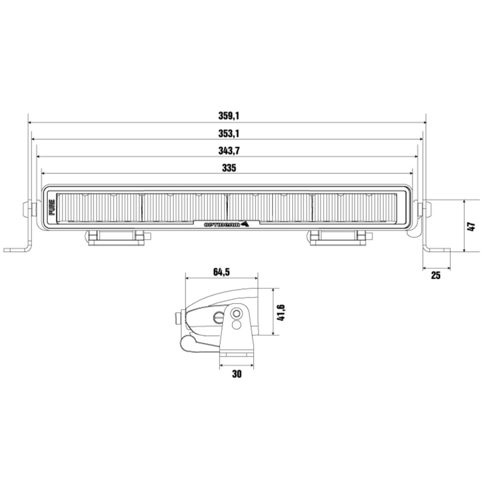 Optibeam Pure 335 LED-kaukovalo Ref. 25