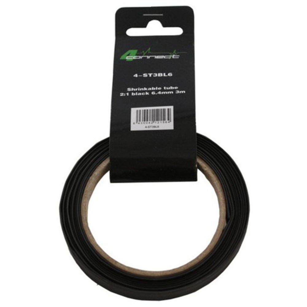 Four Connect krympslang, 2: 1 svart 6,4 mm 3 m