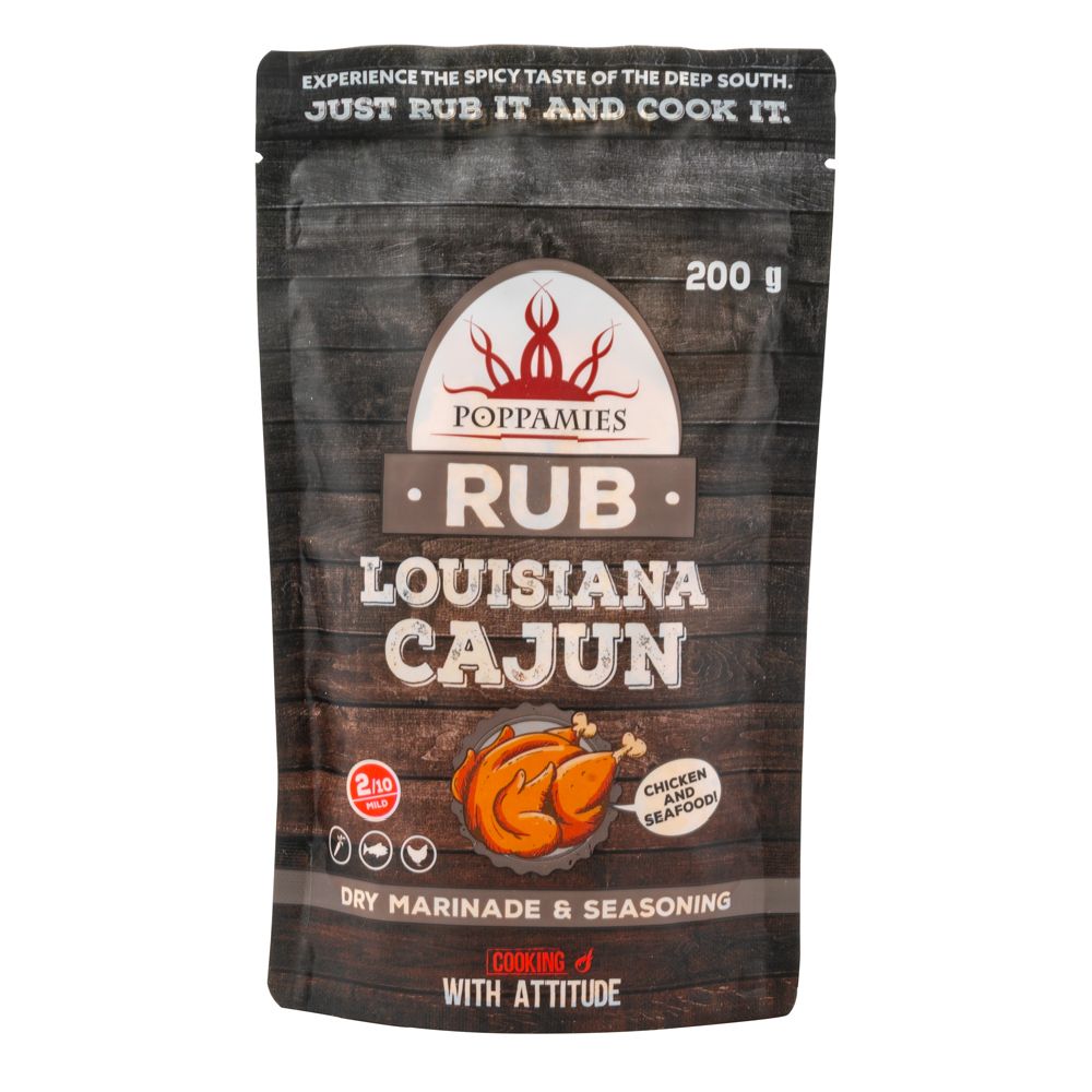 Poppamies Rub Louisiana Cajun maitseainesegu, 200 g