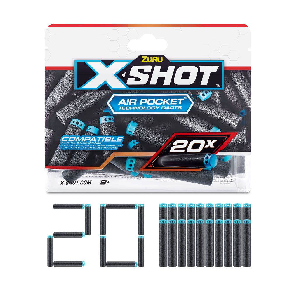X-Shot Excel Darts vahtnooled, 20 tk