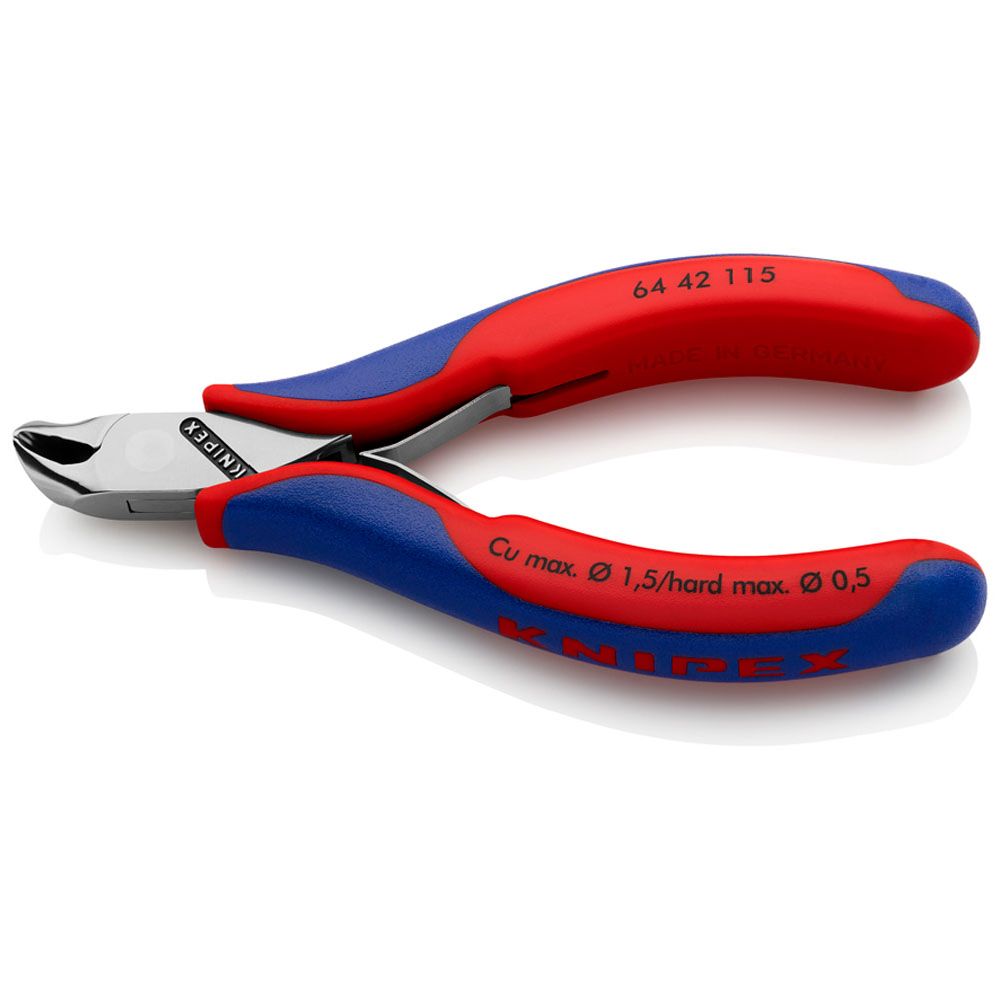 Knipex® 64 42 115 elektronikändavbitare med fjäder 115 mm