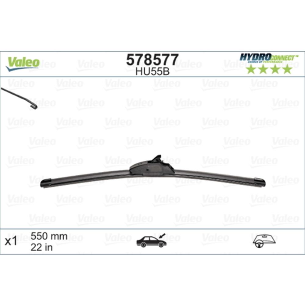 Valeo HydroConnect HU55B pyyhkijänsulka 55 cm