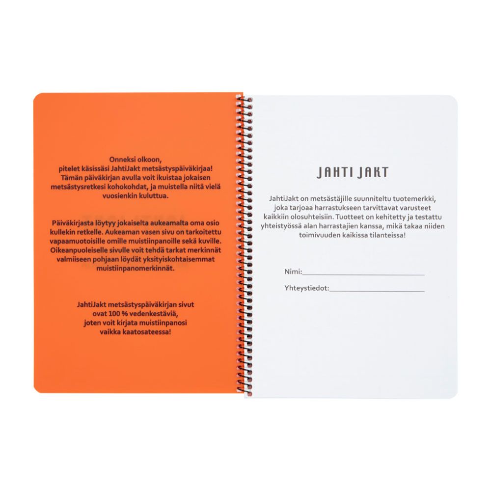 JahtiJakt vedenkestävä metsästyspäiväkirja