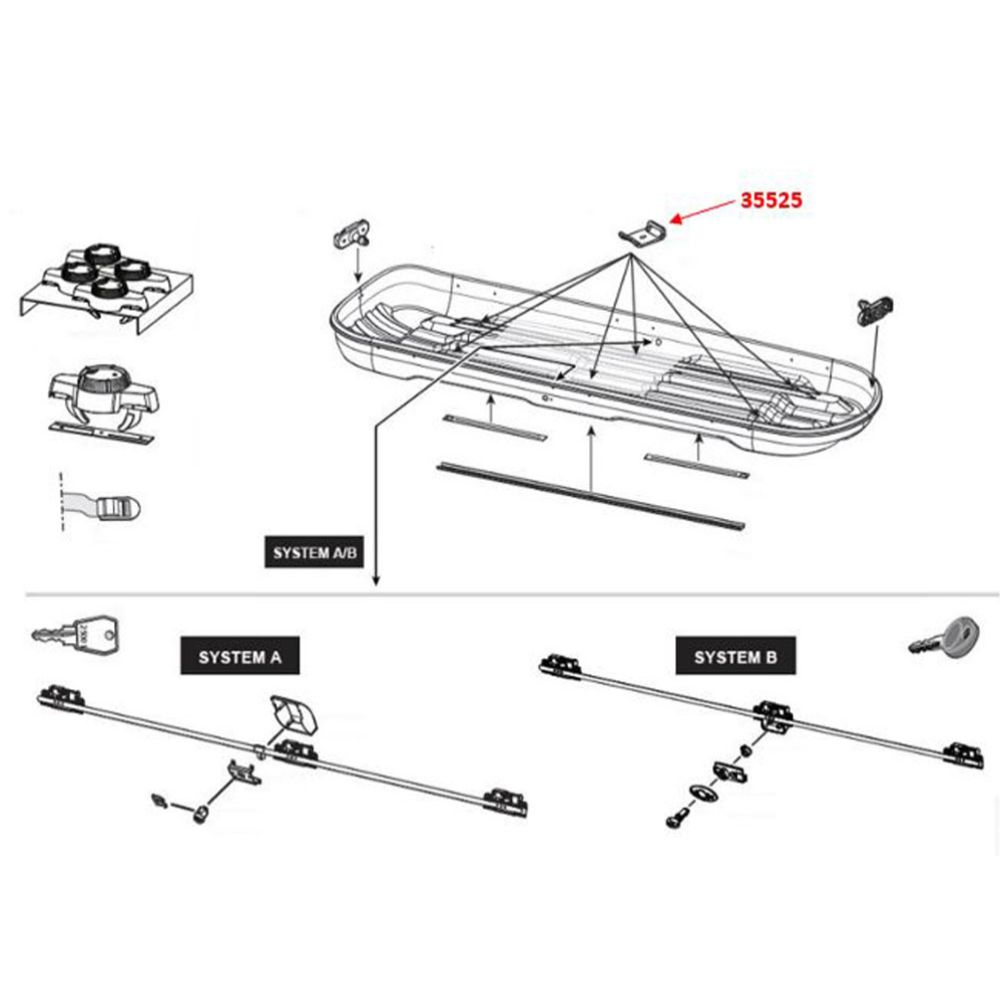Hapro 35525 sidontaliinan kiinnityskappale (sis. popniitin)