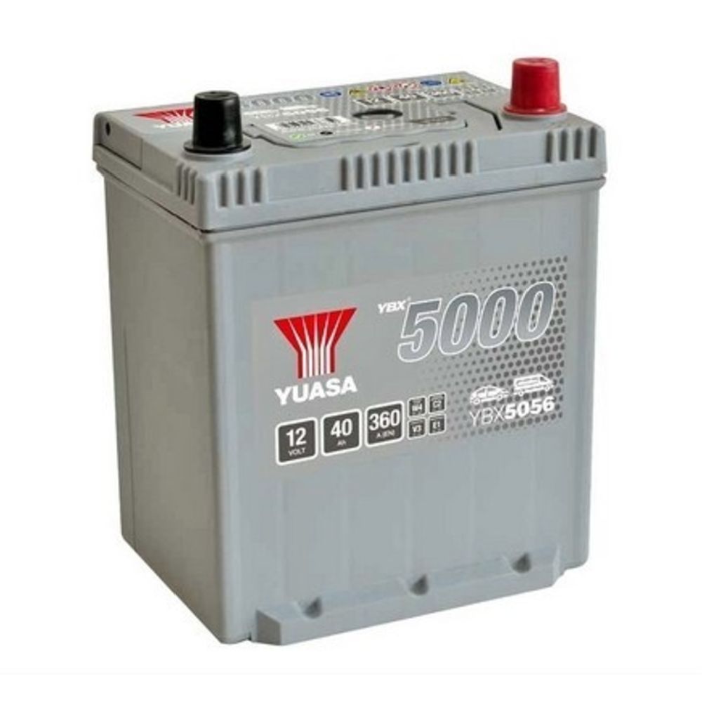 Yuasa YBX5056 40Ah / 360A akku P187 x L137 x K225 -+