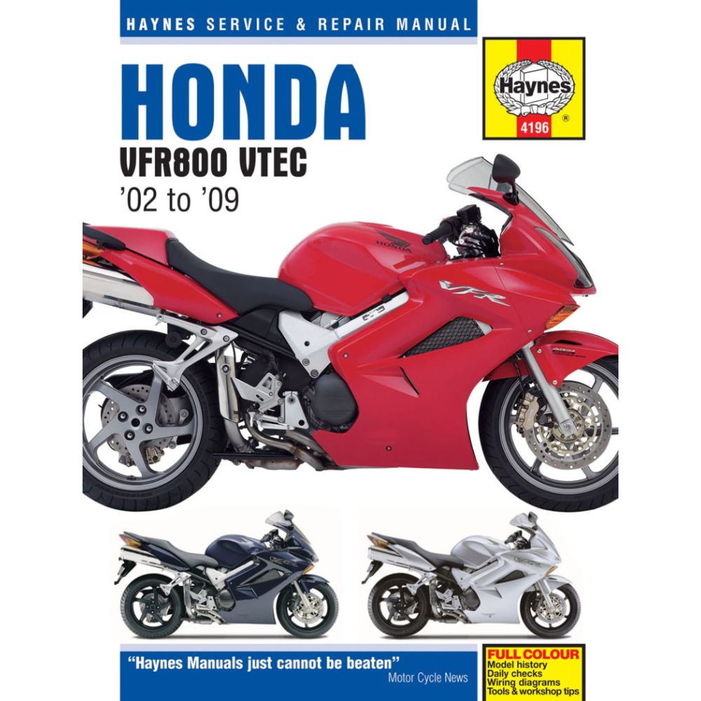 Korjausopas VFR 800 02-09 englanninkielinen