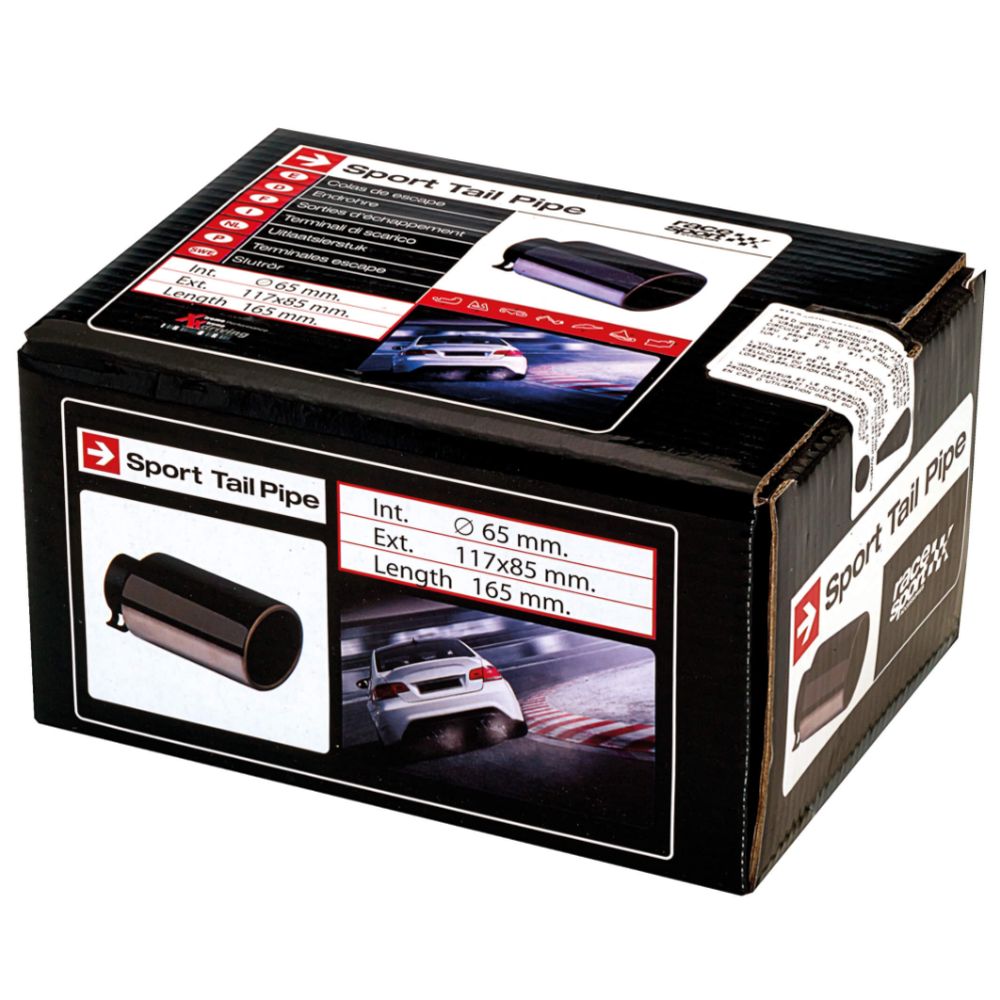 Racesport DTM-1 summuti jätk, ovaalne, grafiithall