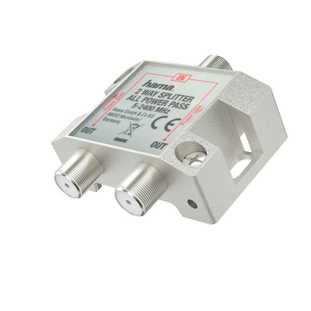 Hama Antennihaaroitin SAT, F-liitin naaras tulo - 2 x F-liitin naaras lähtö, 5 - 2400 MHz