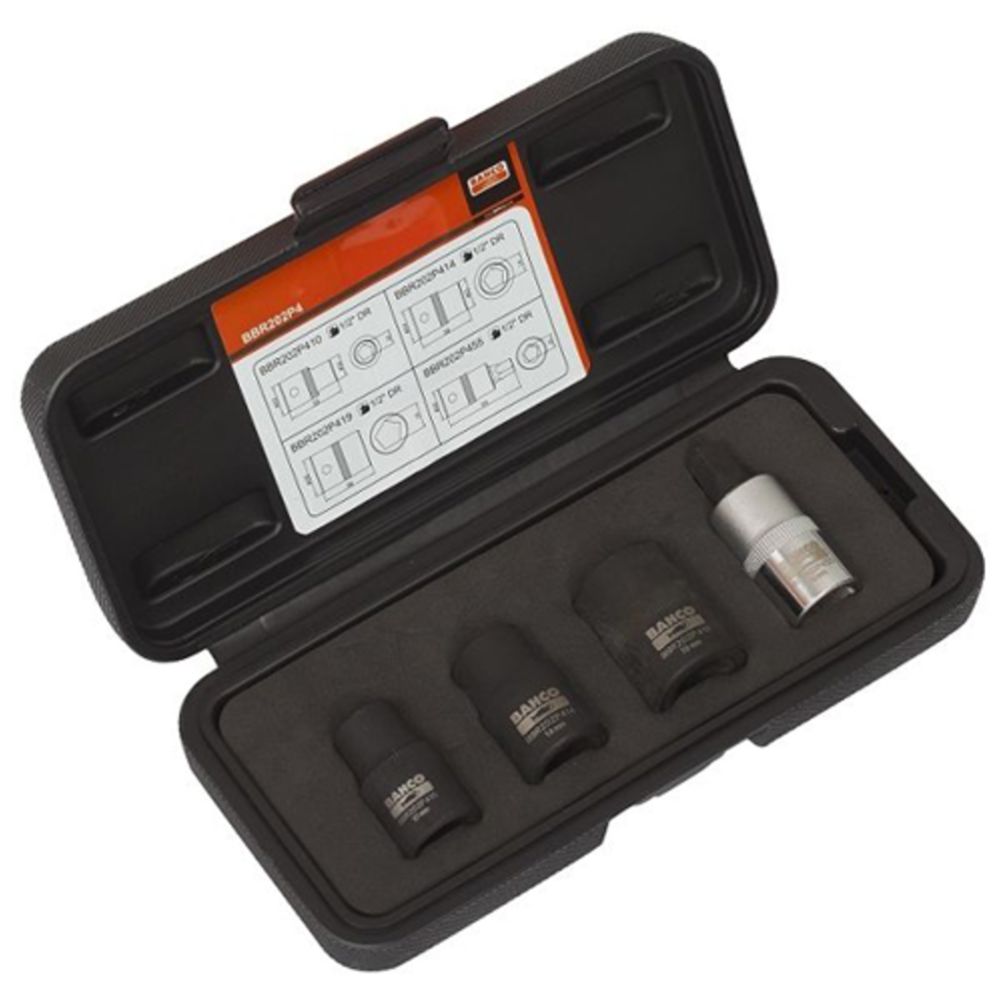 Bahco BBR202P4 4-osaline viiskantpadrunite komplekt
